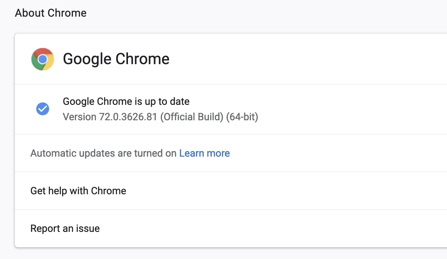 chrome for mac loads white pages